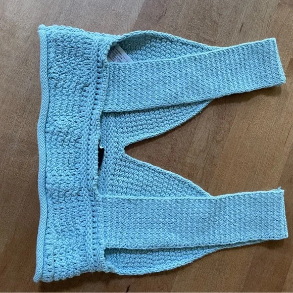 Zara Soft Blue Knit Top - Picture 4 of 4